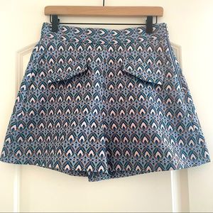 Maje Metallic Jacquard Trapeze Shorts